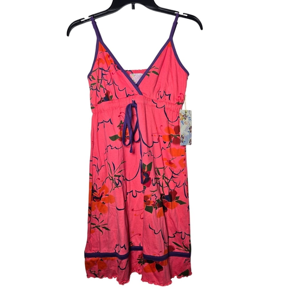 Lagaci Sport Sleeveless Babydoll Mini Dress Y2K Beach Hawaiian Summer Vacation‎
